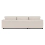Riley 118.5_ Left Sectional - Ivory Wool Bouclé