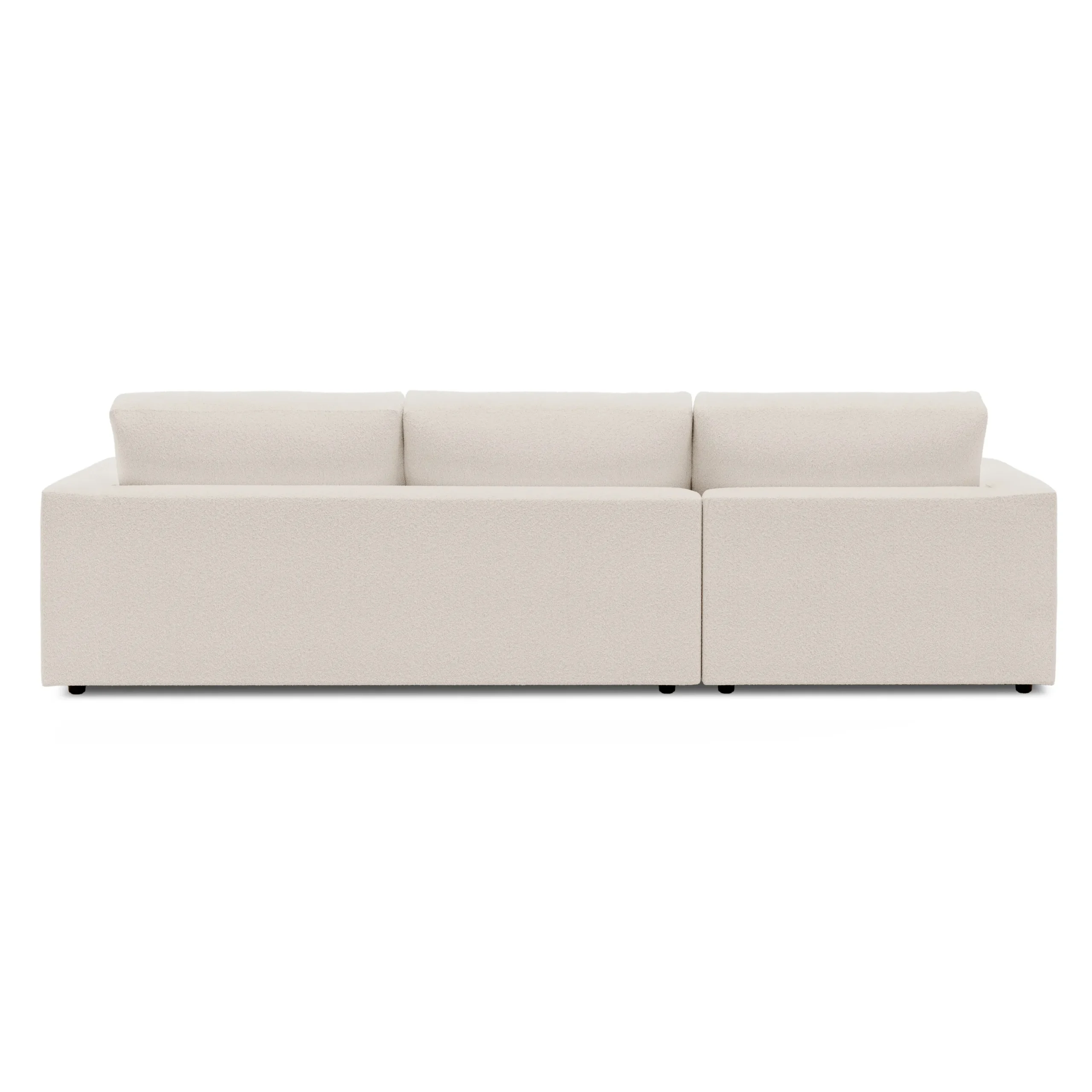Riley 118.5_ Left Sectional - Ivory Wool Bouclé - Image 5