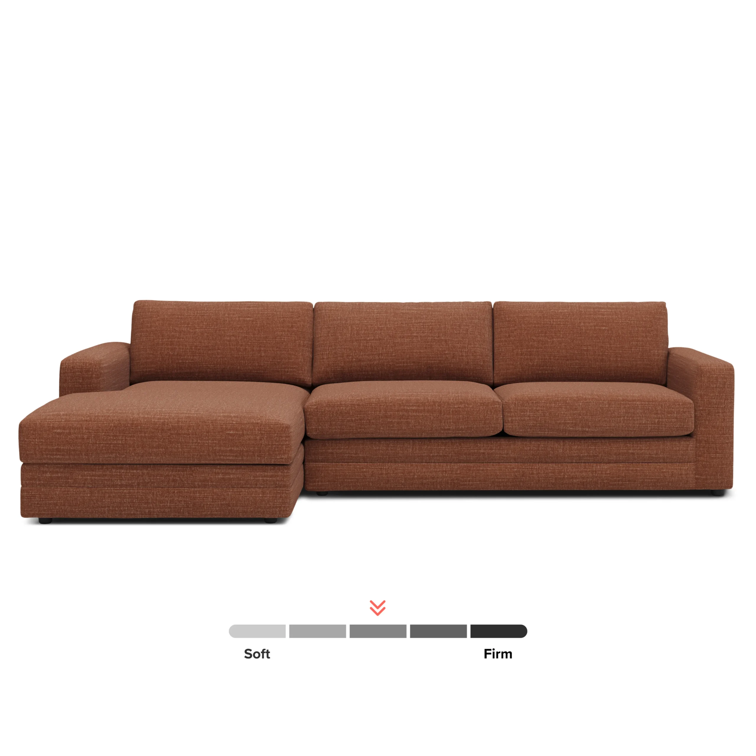 Riley 118_ Left Storage Sleeper Sectional - Napa Rust - Image 5