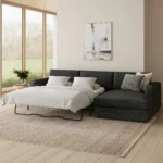 Riley 118_ Right Storage Sleeper Sectional - Napa Charcoal