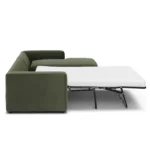 Riley 118_ Velvet Right Storage Sleeper Sectional - Hale Fir Green