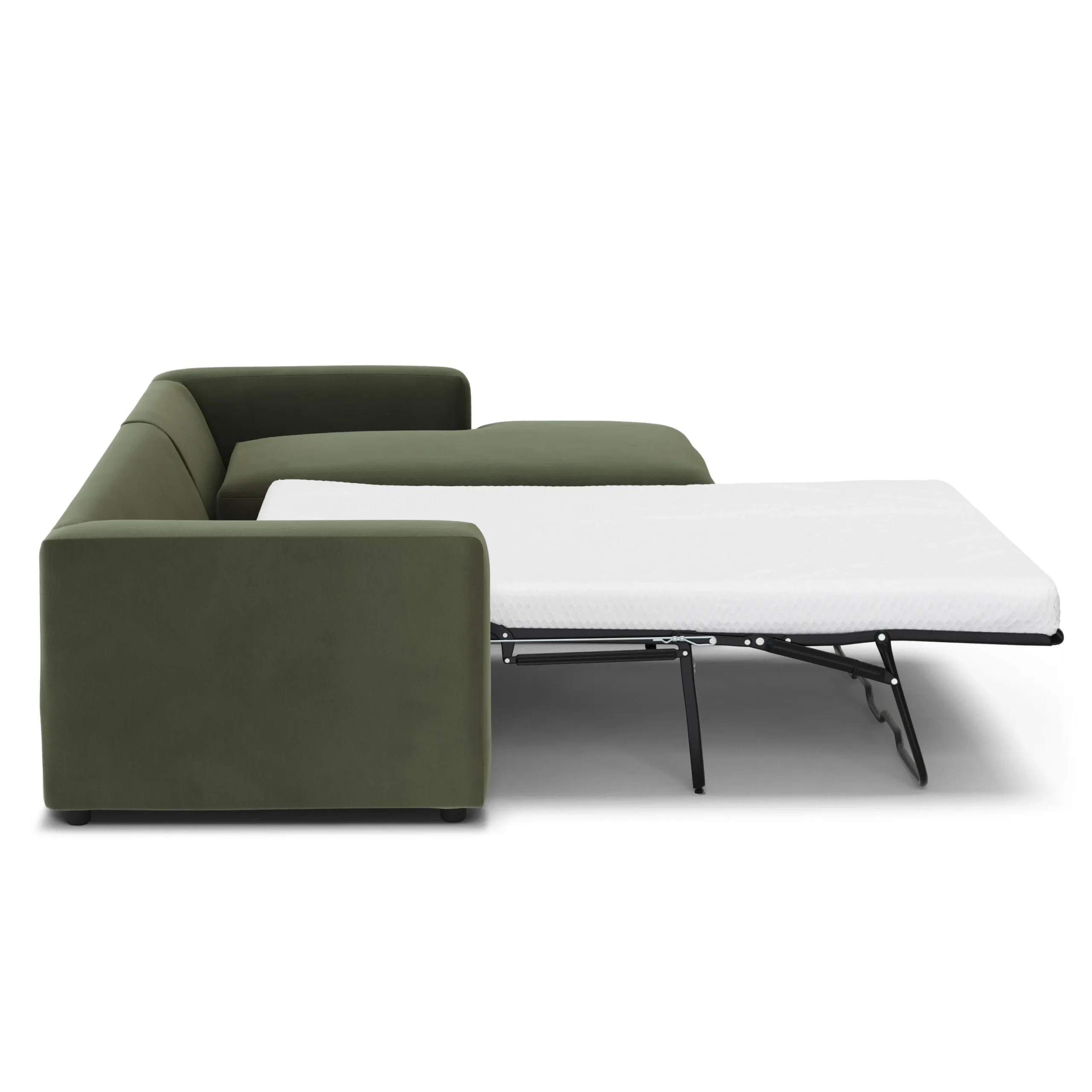Riley 118_ Velvet Right Storage Sleeper Sectional - Hale Fir Green - Image 3