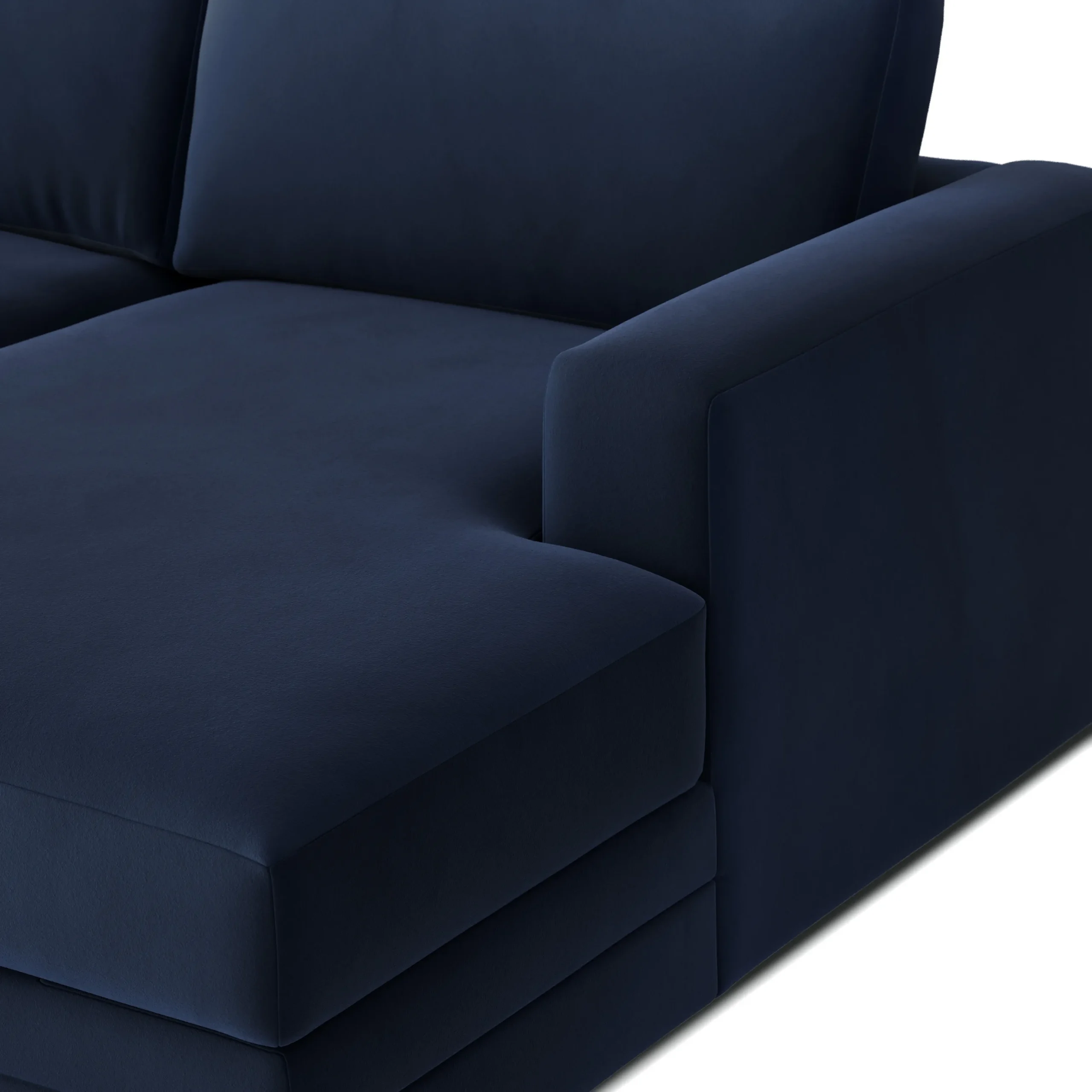 Riley 118_ Velvet Right Storage Sleeper Sectional - Hale Ink - Image 3