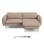 Sanders 85.5_ Reversible Sectional - Sandstone Wool Bouclé