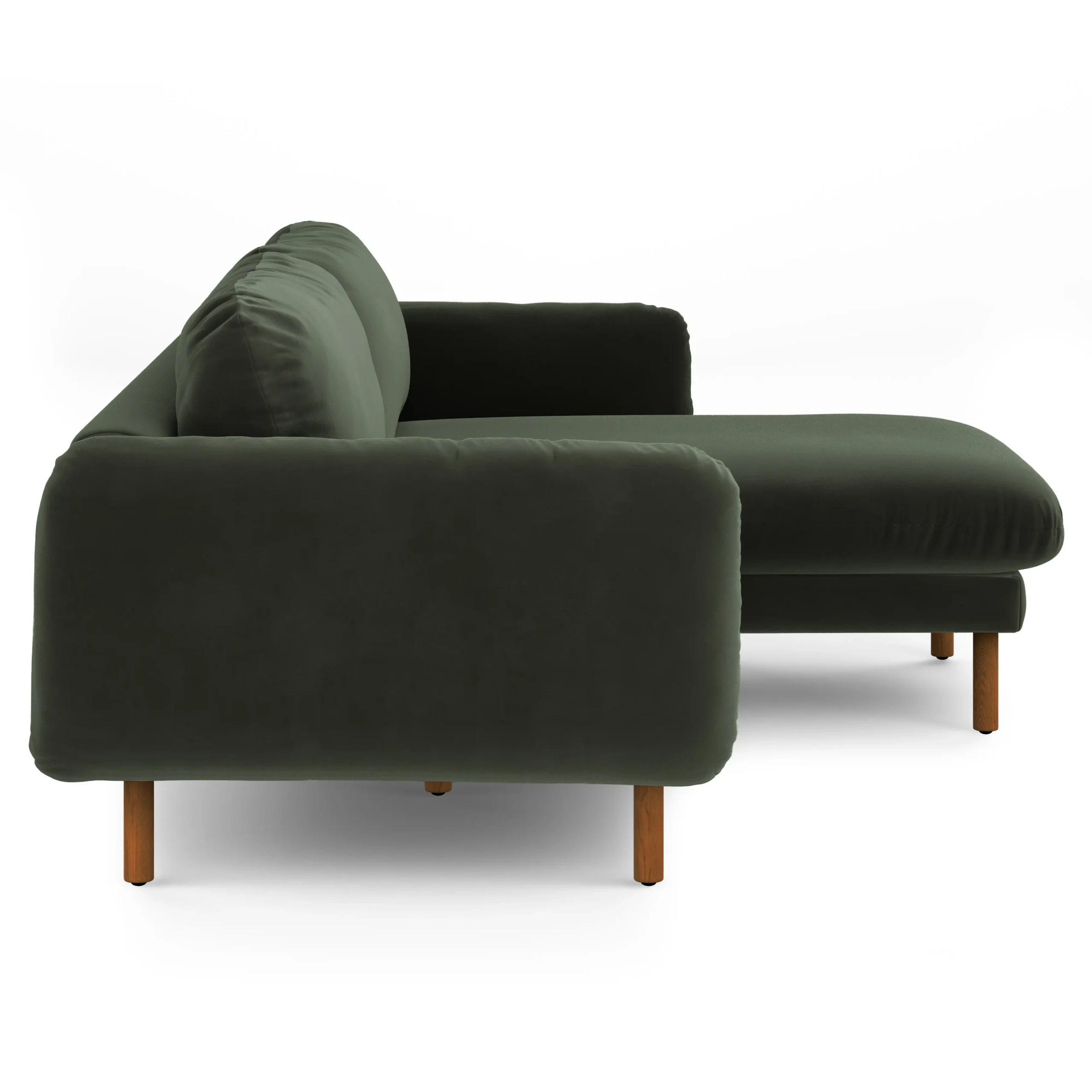 Sanders 85.5_ Velvet Reversible Sectional - Plush Pacific Green - Image 5