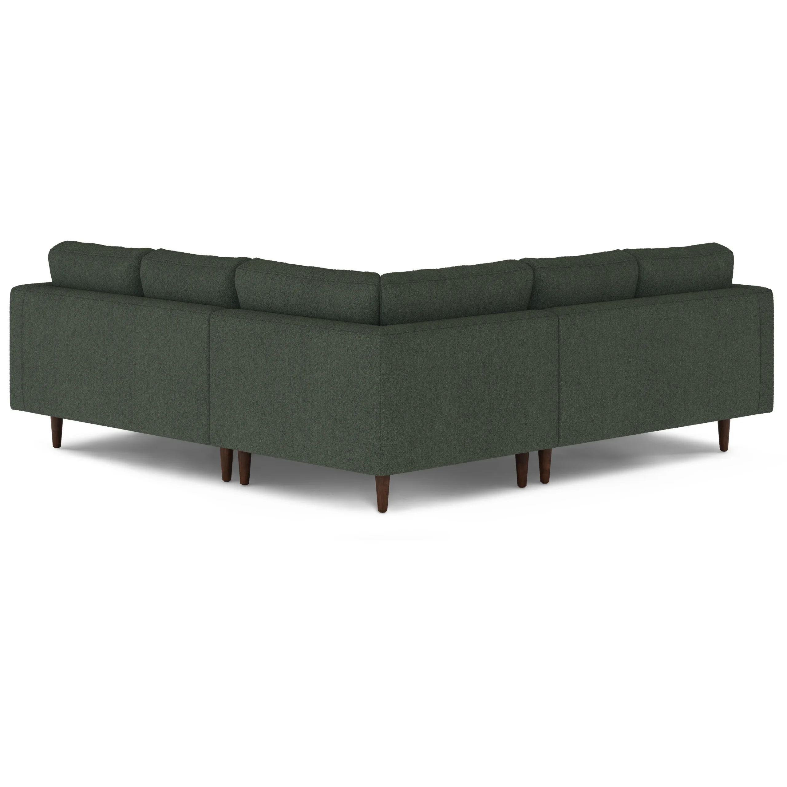 Sven 91_ Tufted Corner Sectional - Green Wool Bouclé - Image 5