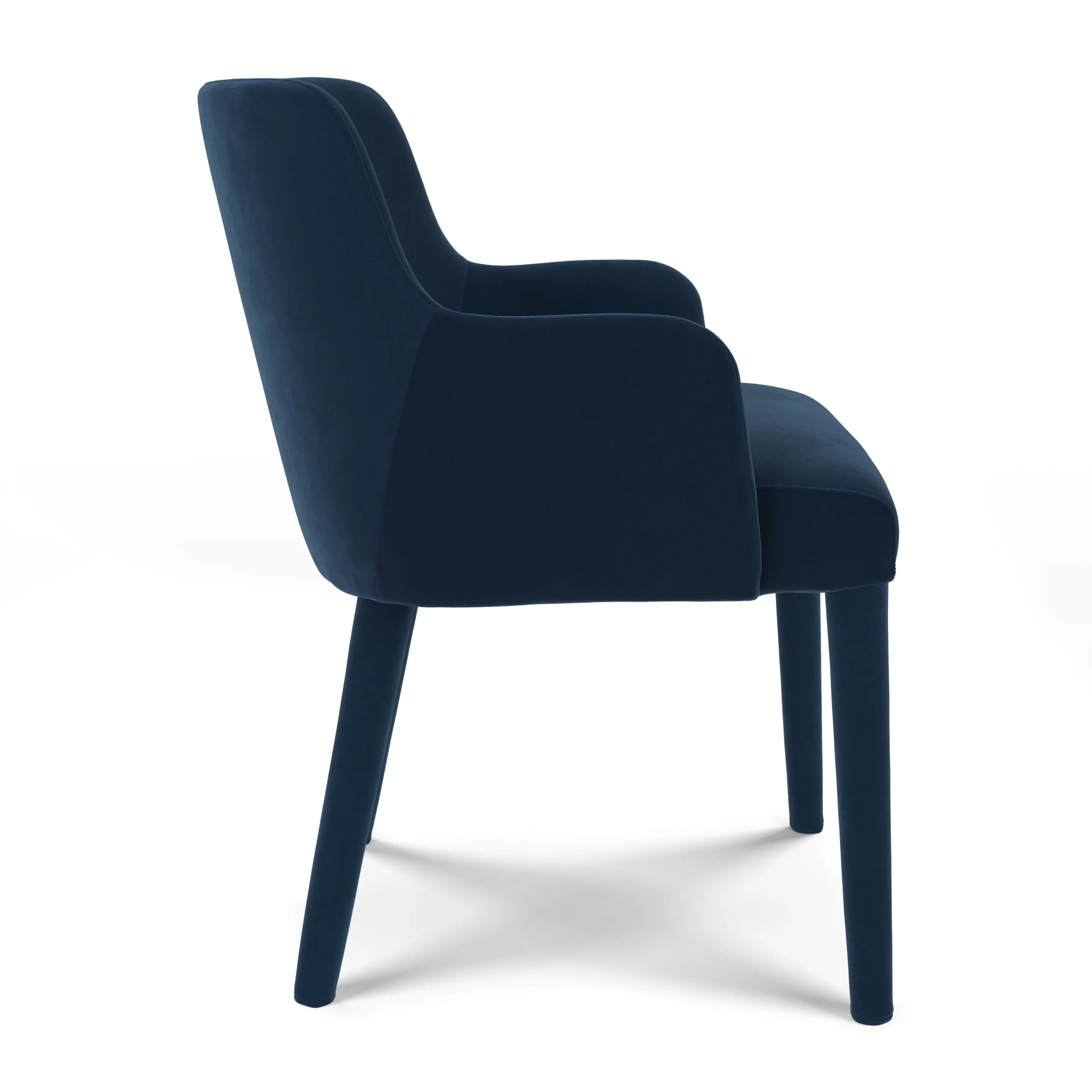 Harris Velvet Dining Armchair - Hale Navy - Image 5