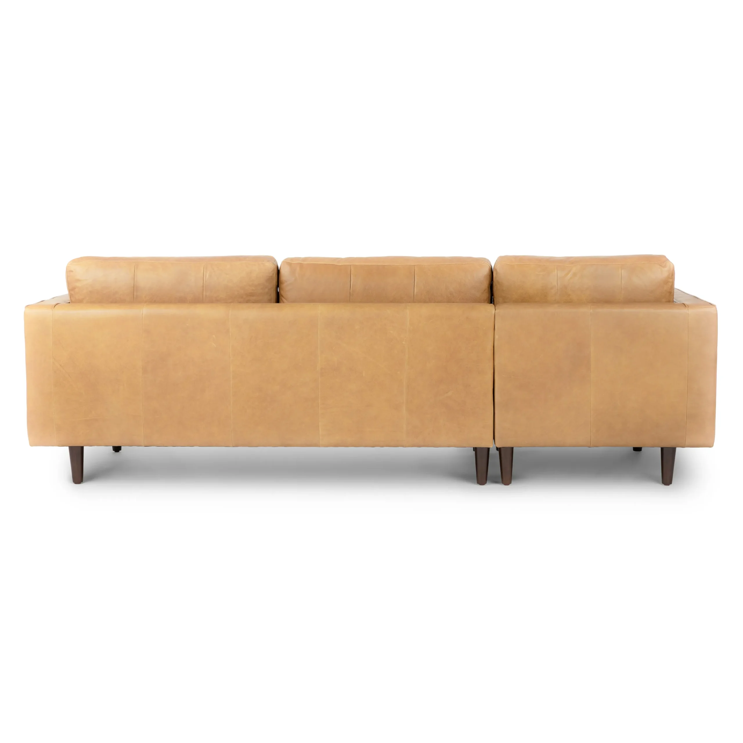 Sven 100_ Tufted Leather Left Sectional - Charme Tan - Image 5
