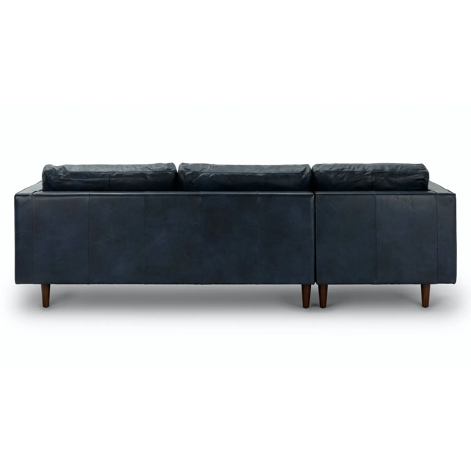 Sven 100_ Tufted Leather Left Sectional - Oxford Blue - Image 5