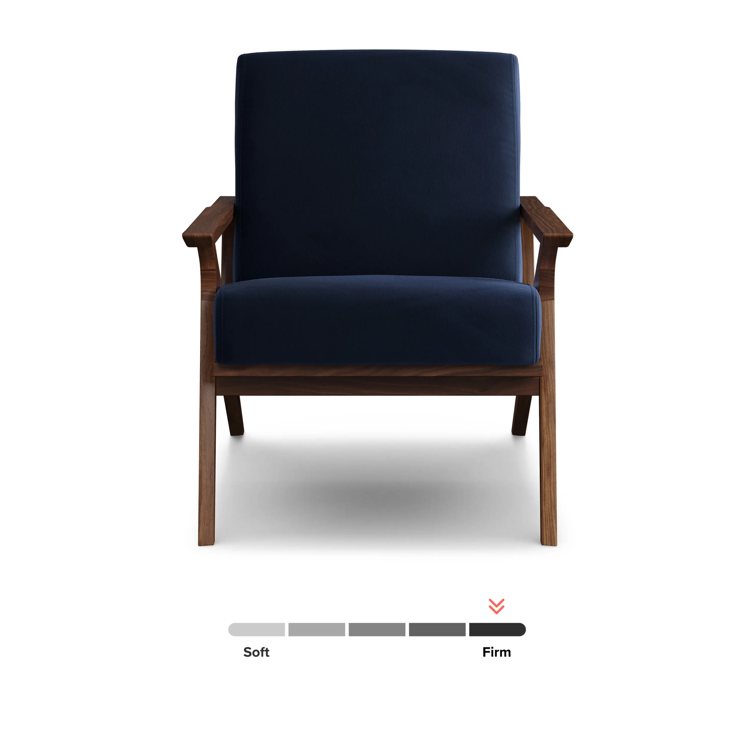 Otio 26_ Velvet Lounge Chair - Walnut and Hale Ink - Image 10