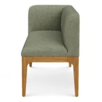 Left Corner Banquette - Smoked Oak and Welsh Green