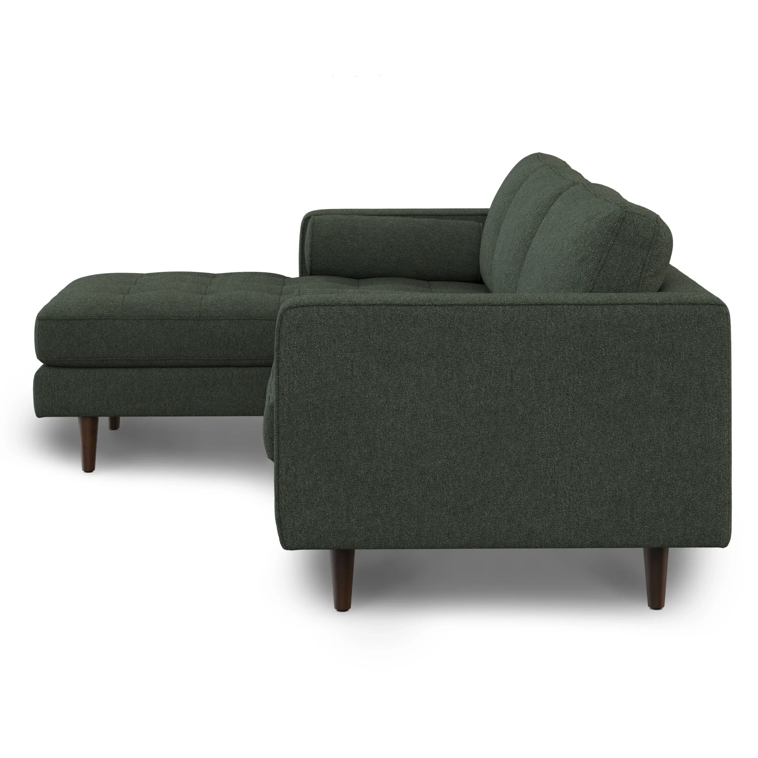 Sven 100_ Tufted Left Sectional - Green Wool Bouclé - Image 6