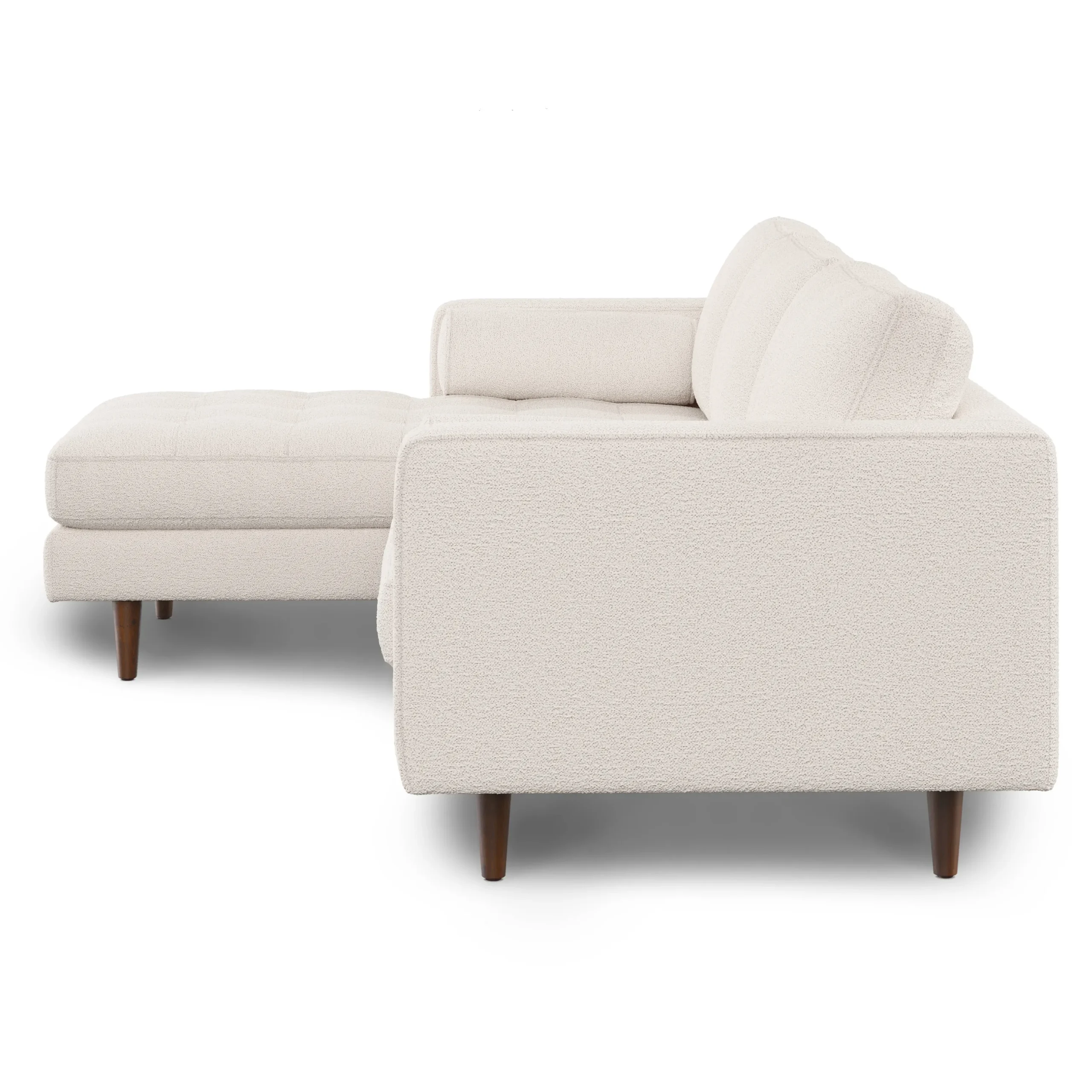 Sven 100_ Tufted Left Sectional - Ivory Wool Bouclé - Image 6