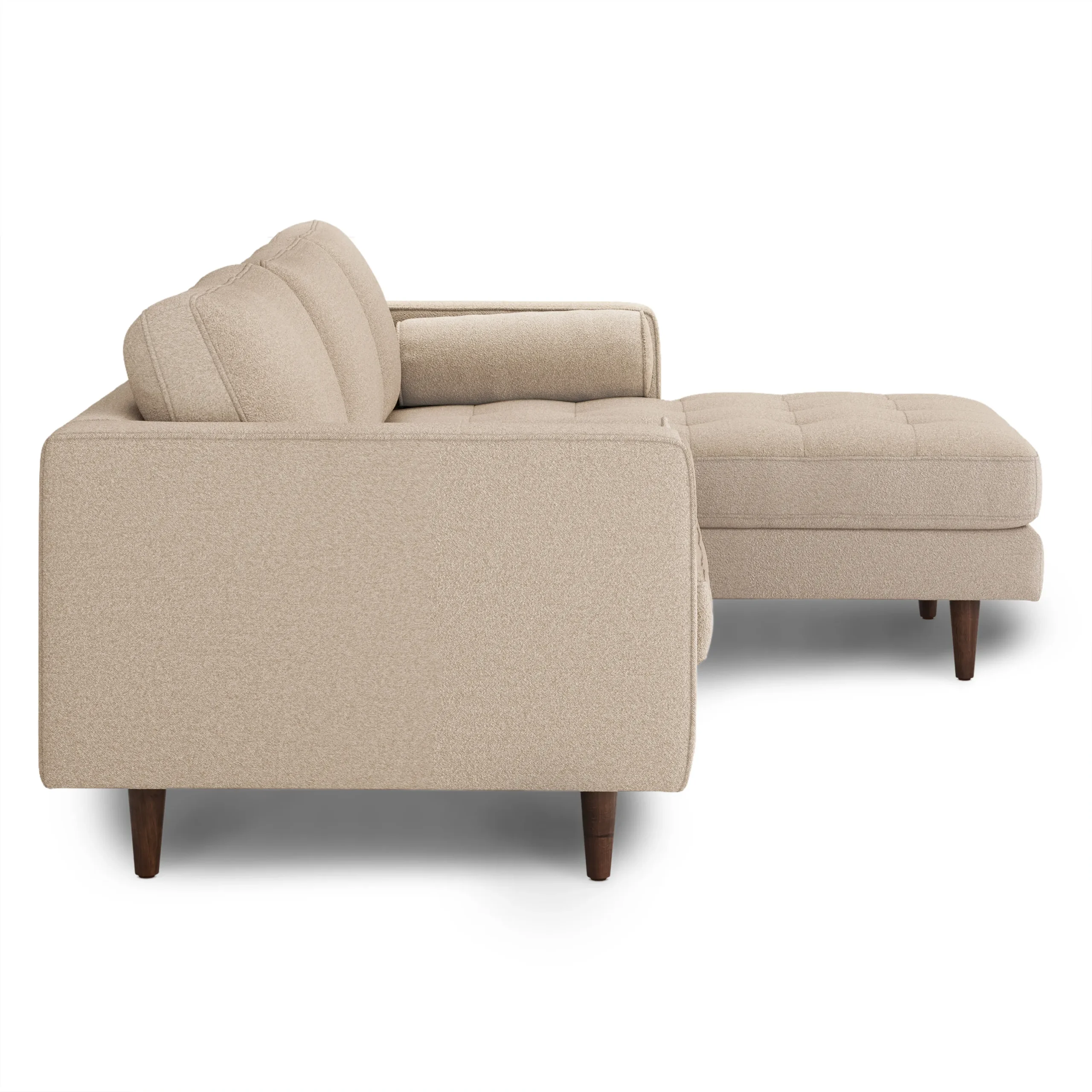 Sven 100_ Tufted Right Sectional - Ratine Buff - Image 6