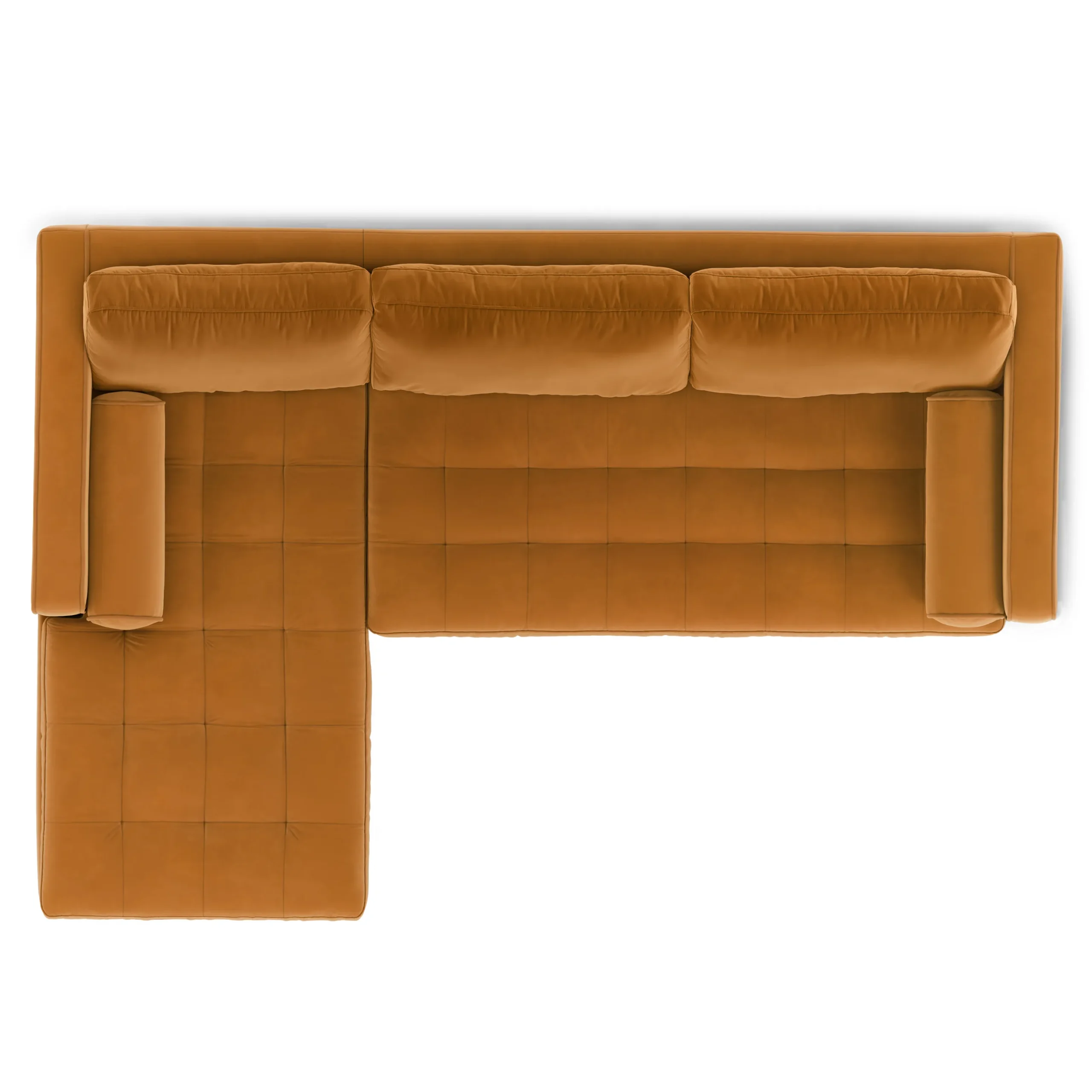 Sven 100_ Tufted Velvet Left Sectional - Plush Pacific Ginger - Image 6