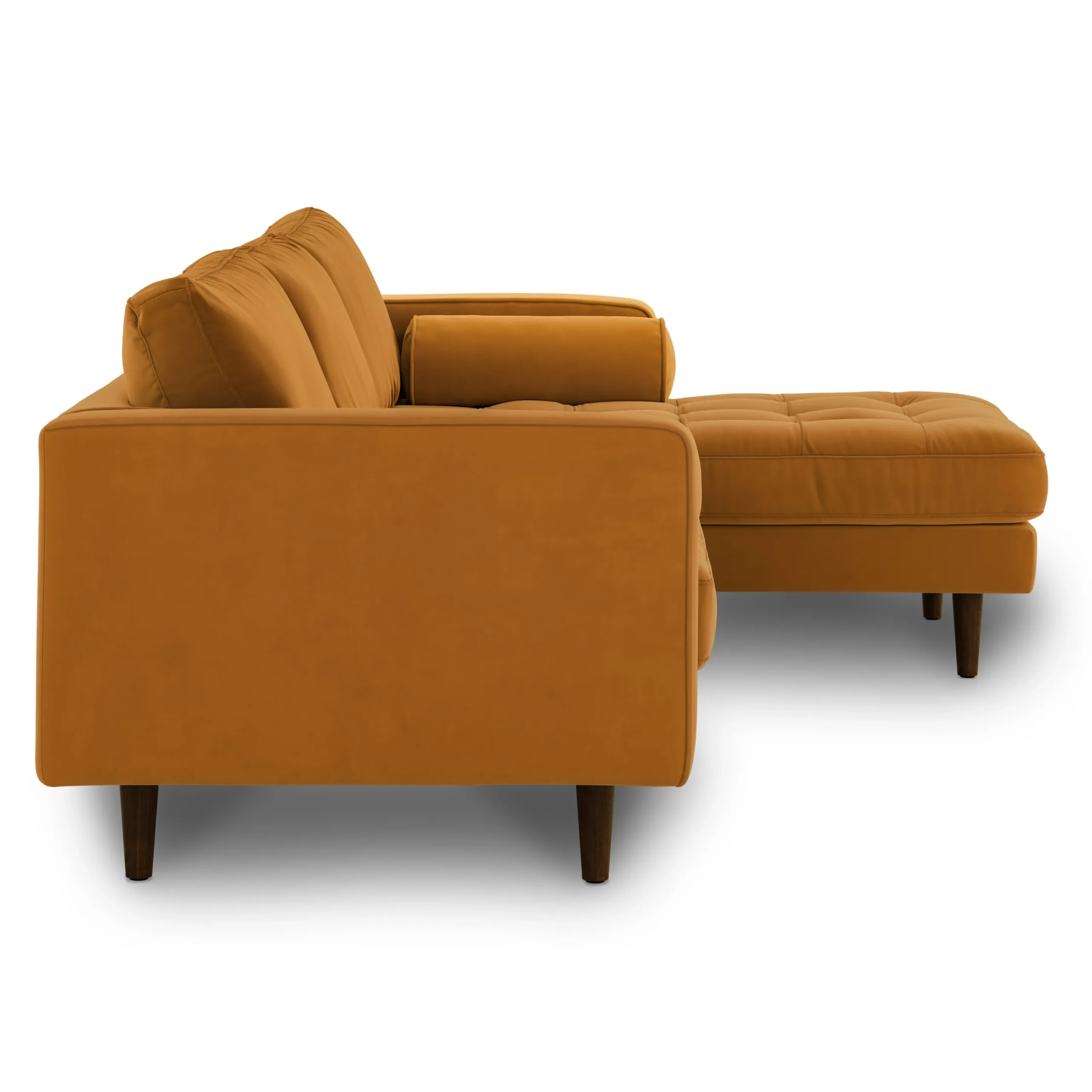 Sven 100_ Tufted Velvet Right Sectional - Plush Pacific Ginger - Image 6