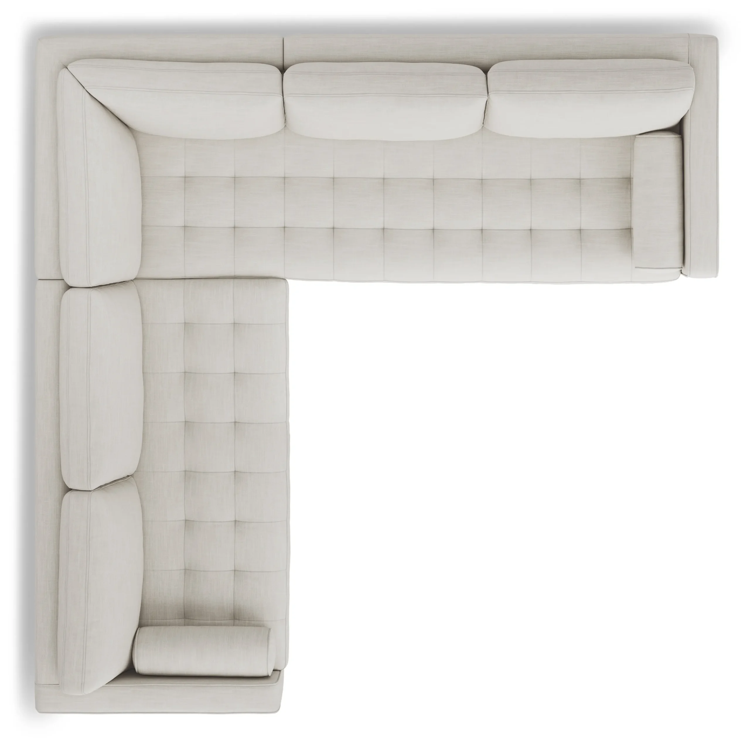 Sven 107_ Tufted Corner Sectional - Biscuit Cream - Image 6