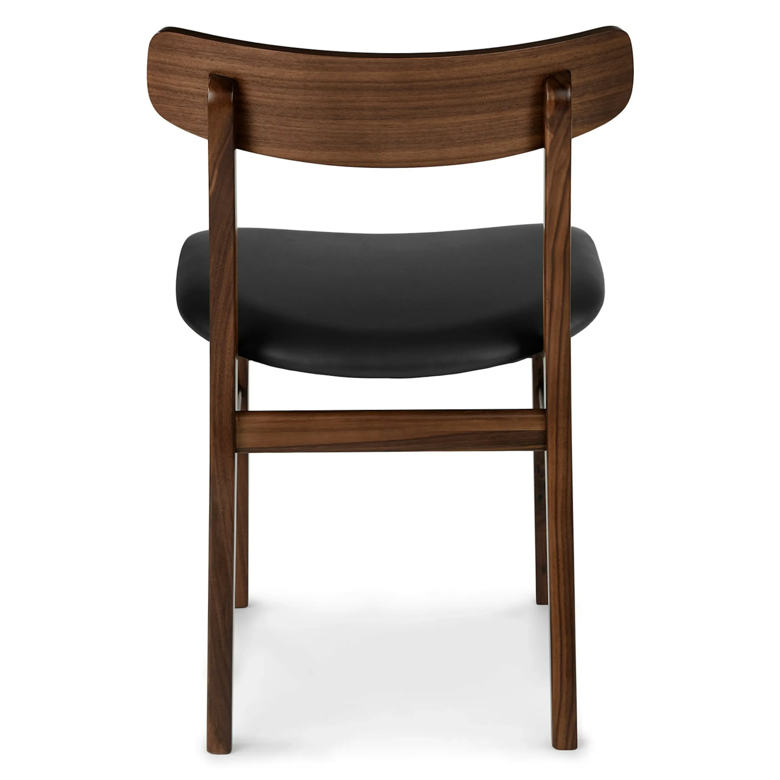 Ecole Leather Dining Chair - Walnut and Black - Image 6