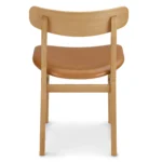 Ecole Leather Dining Chair - Oak and Toscana Tan