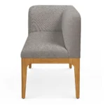 Left Corner Banquette - Smoked Oak and Hestia Gray