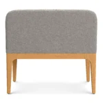 Armless Banquette - Natural Oak and Hestia Gray