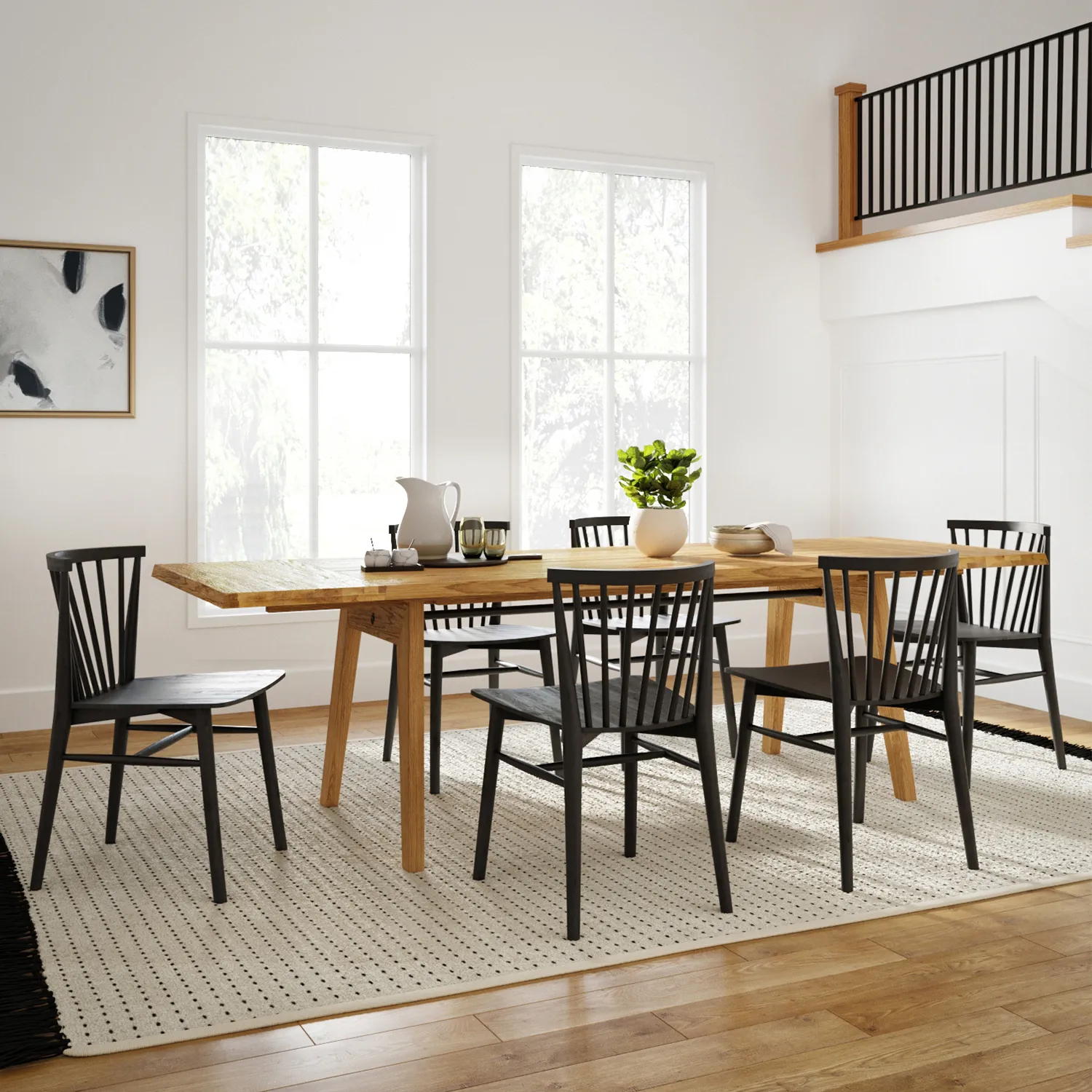 Madera 86_ - 125_ Solid Wood Extendable Dining Table - Oak - Image 6