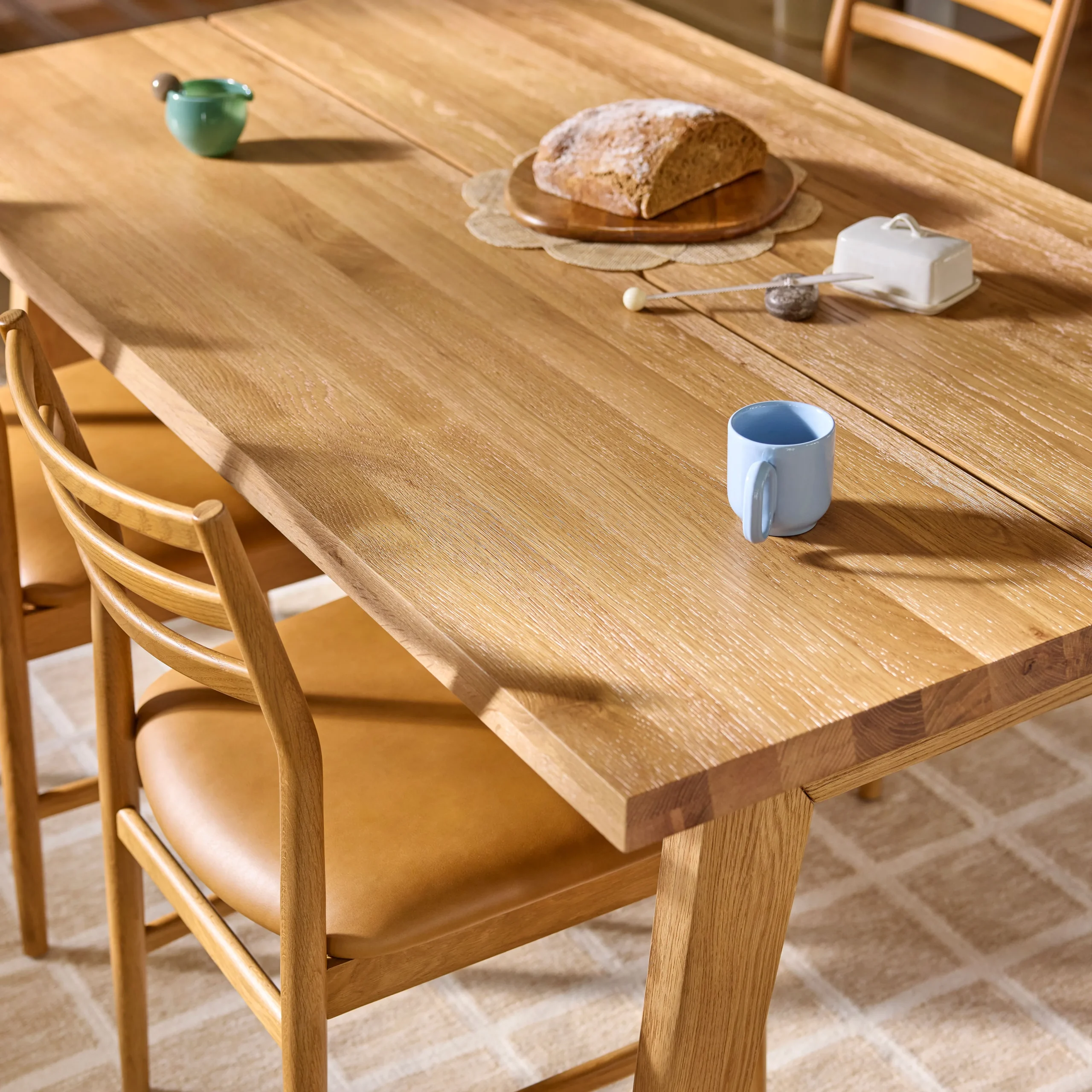 Madera 71_ Solid Wood Dining Table - Oak - Image 6