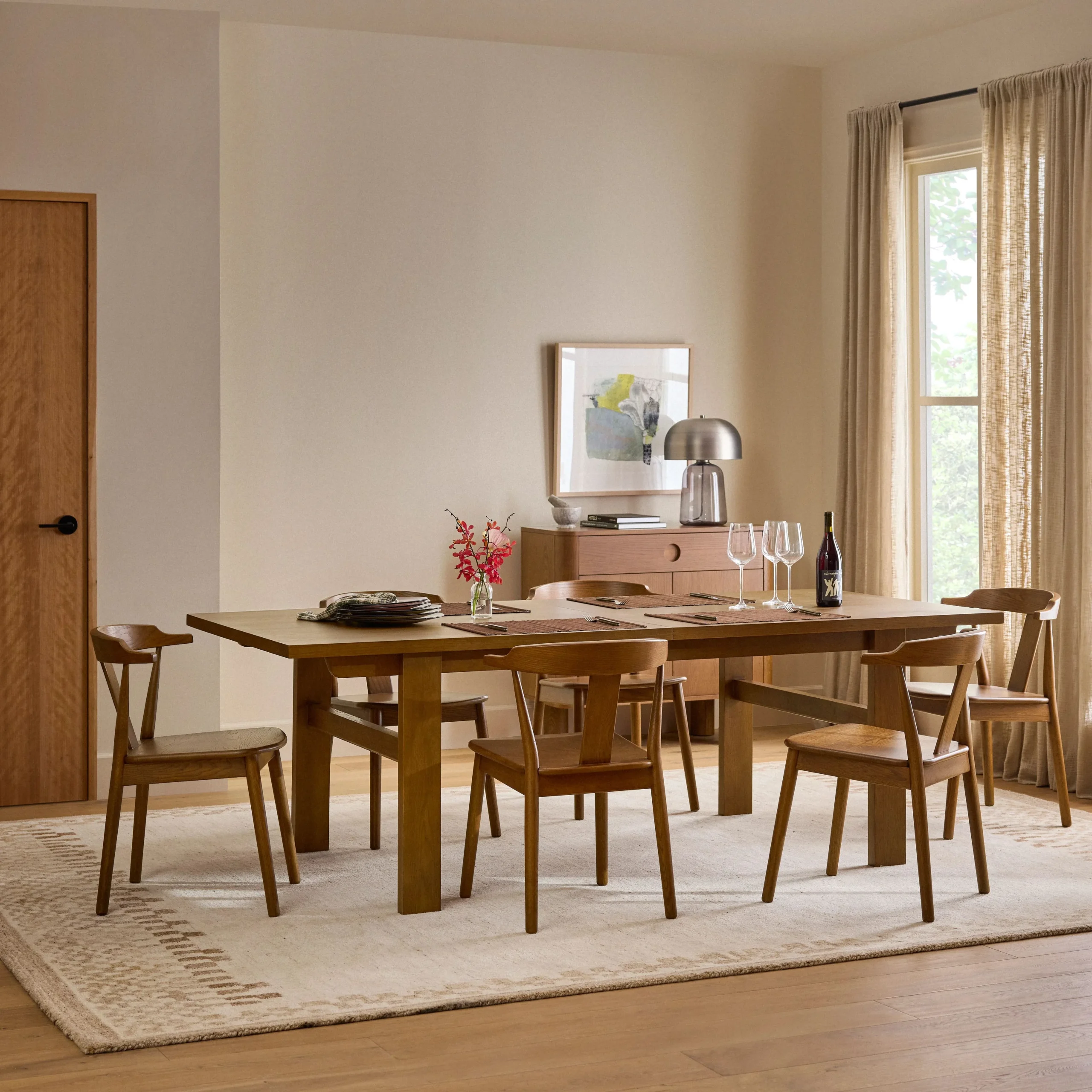 Gina 88.5_ - 112_ Extendable Dining Table - Smoked Oak - Image 6