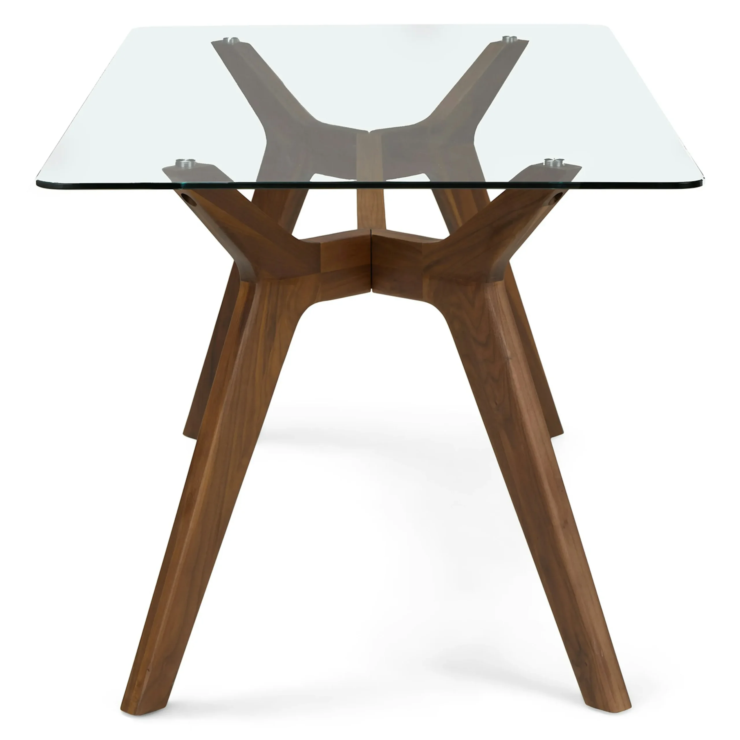 Emmer 71_ Glass Dining Table - Walnut - Image 6