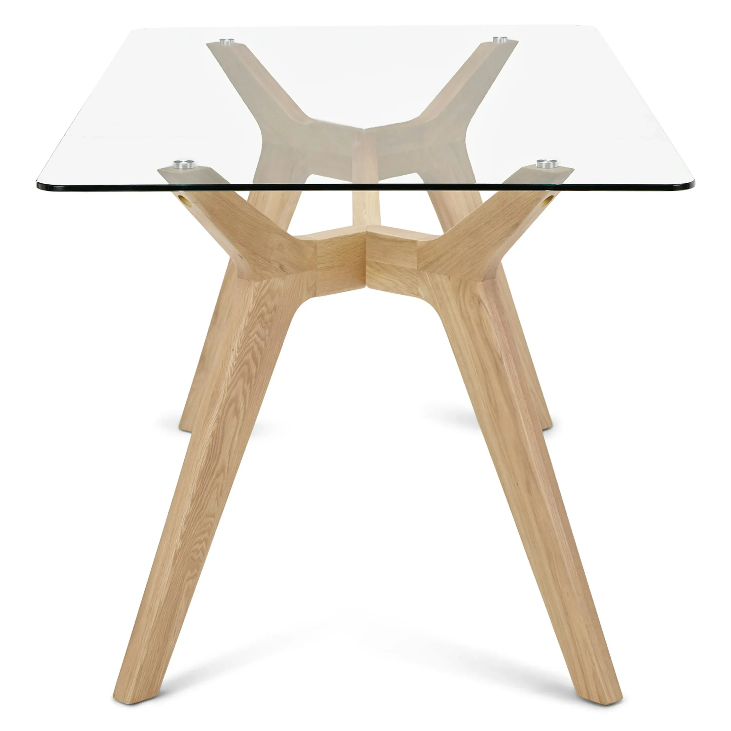 Emmer 71_ Glass Dining Table - Oak - Image 6