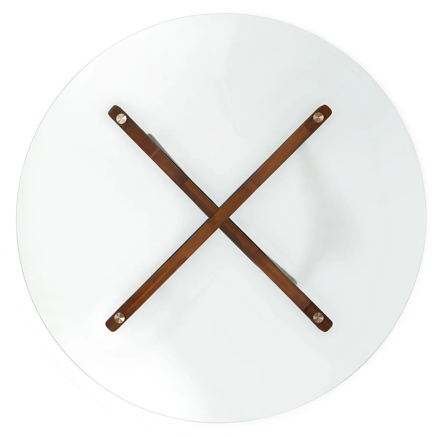 Emmer 47.25_ Glass Dining Table - Walnut - Image 6