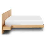 Nera King Low Profile Bed with Nightstands Set - Oak