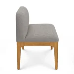 Armless Banquette - Smoked Oak and Hestia Gray