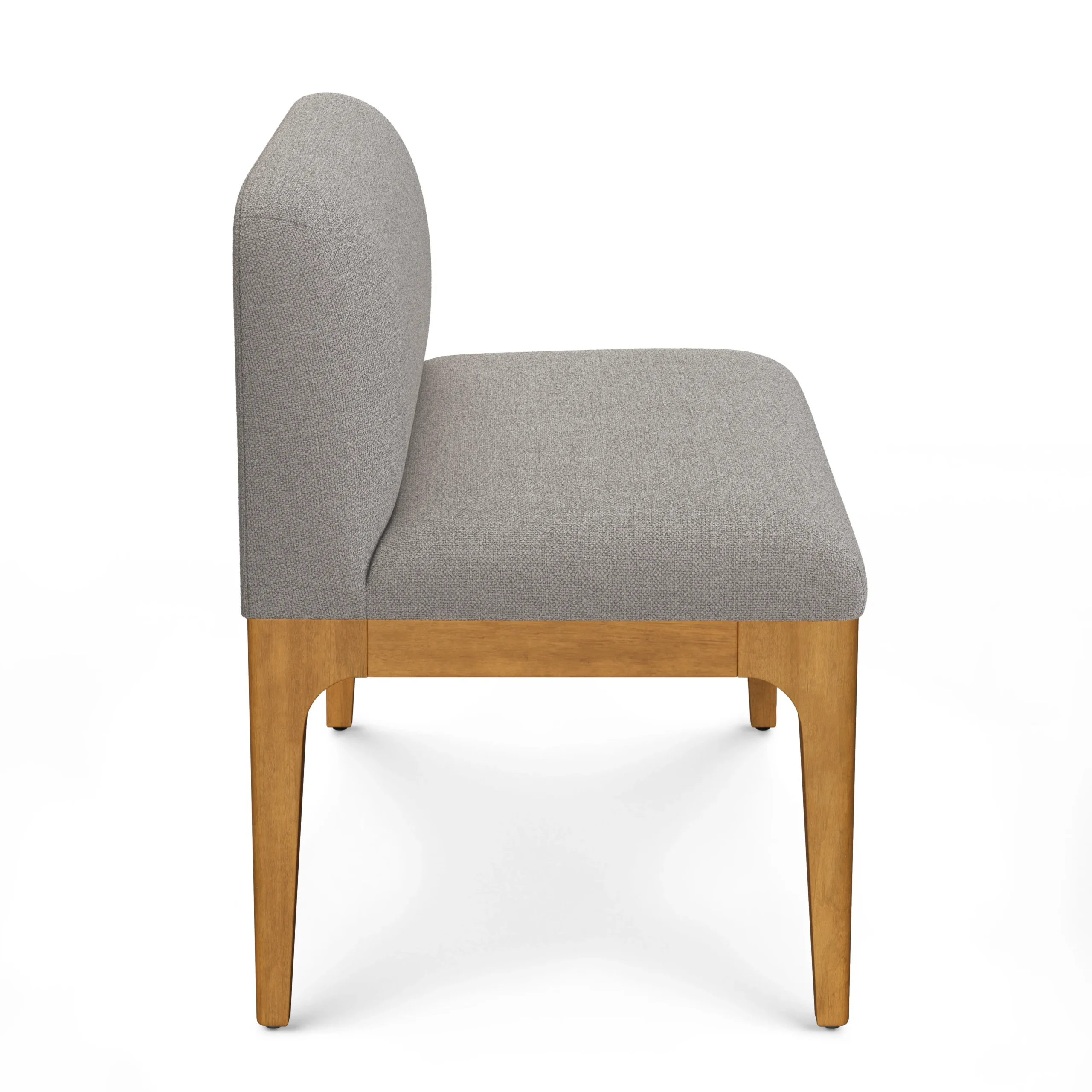 Armless Banquette - Smoked Oak and Hestia Gray - Image 6