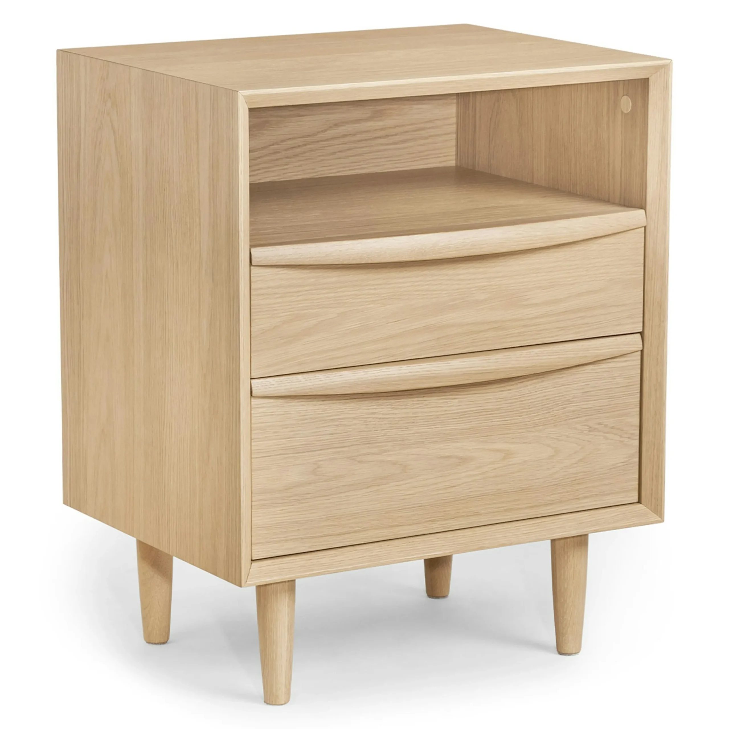 Lenia 2-Drawer Nightstand - White Oak - Image 6