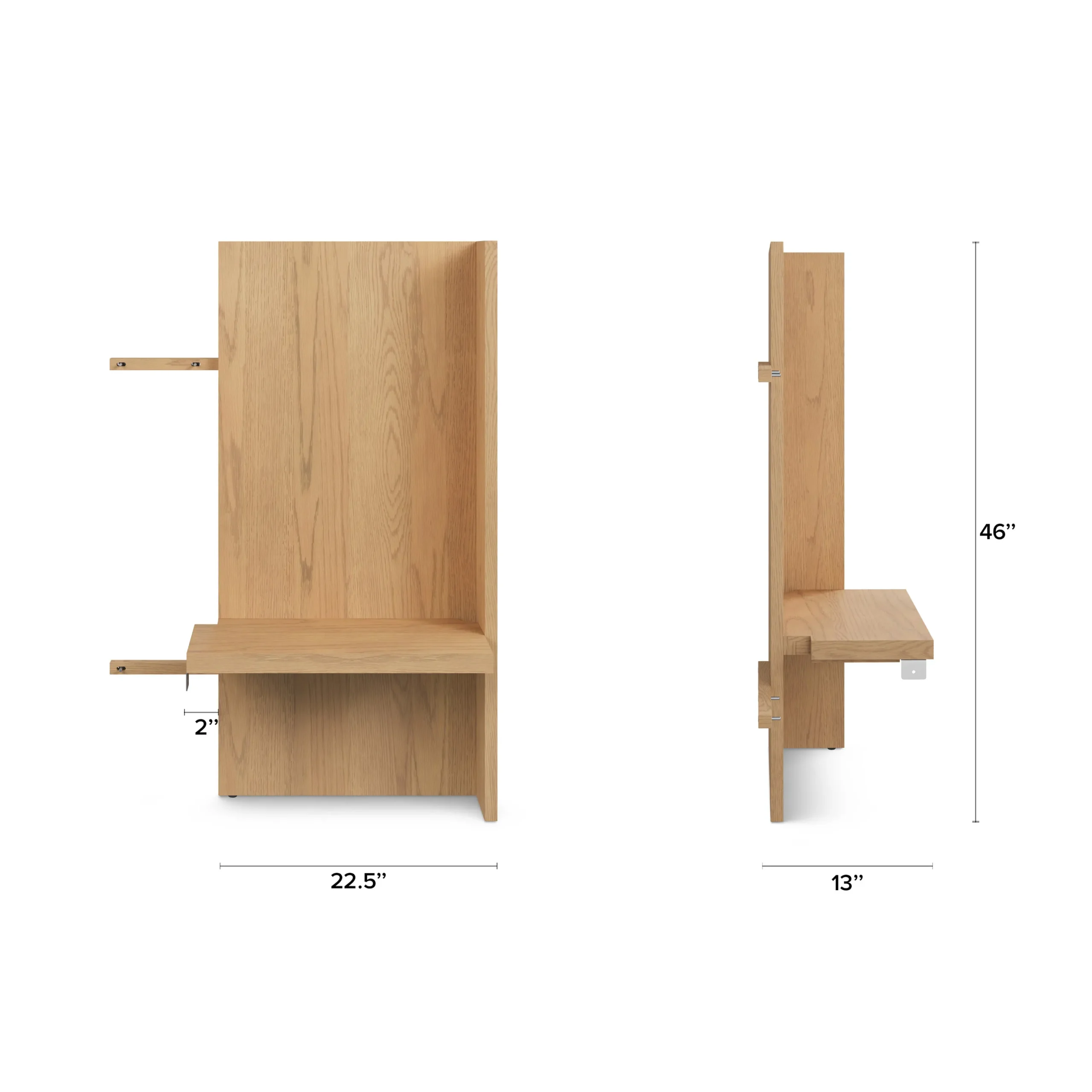 Leif Nightstand Extension Set - White Oak - Image 6