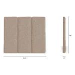 Noel Queen Tall Headboard - Sandstone Wool Bouclé
