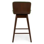 Sede Swivel Counter Stool - Walnut and Olio Green