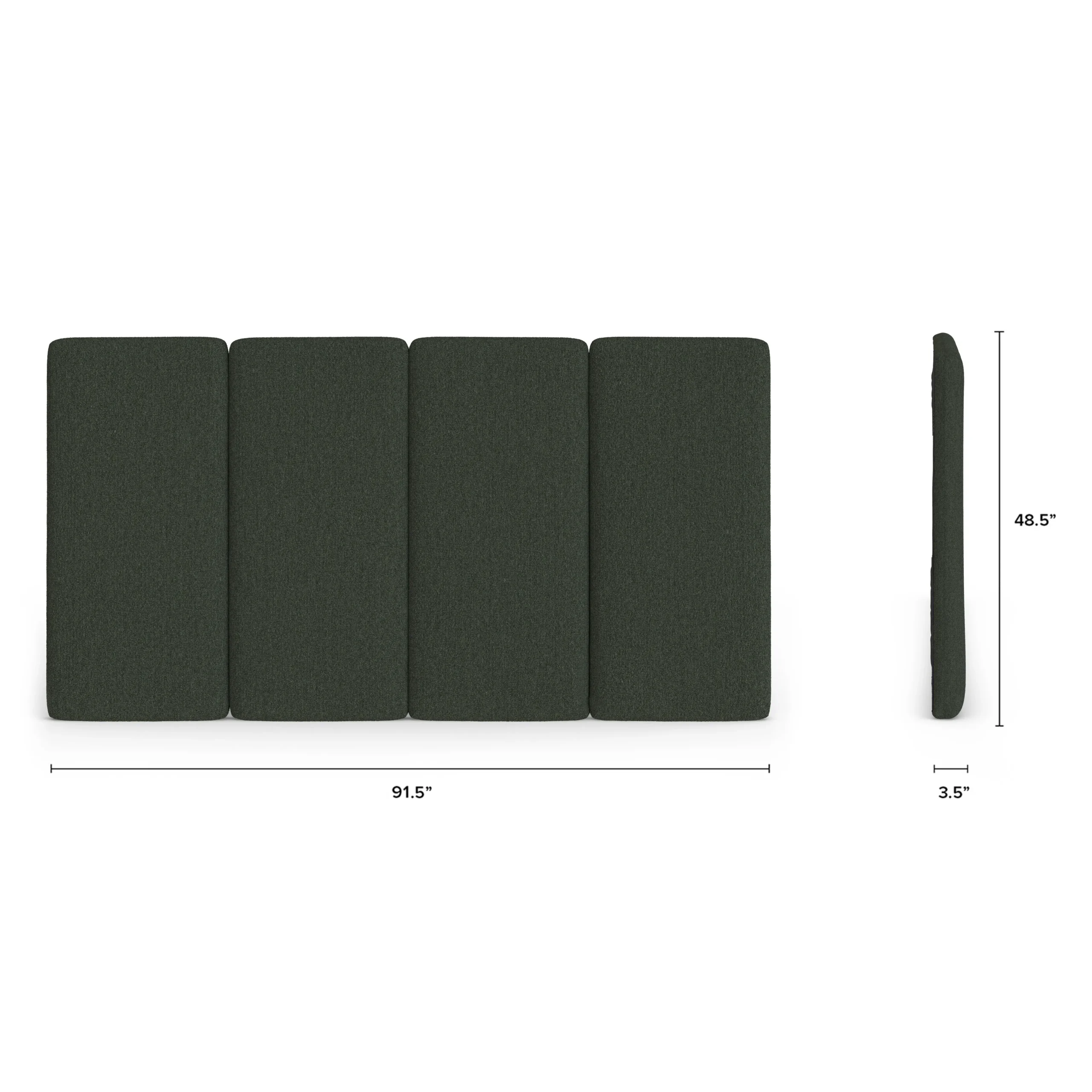 Noel King Headboard - Green Wool Bouclé - Image 6