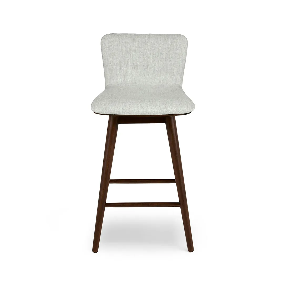 Sede Swivel Counter Stool - Walnut and Mist Gray - Image 6