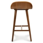 Sede Leather Counter Stool - Walnut and Toscana Tan