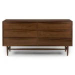 Lenia 6-Drawer Double Dresser - Walnut