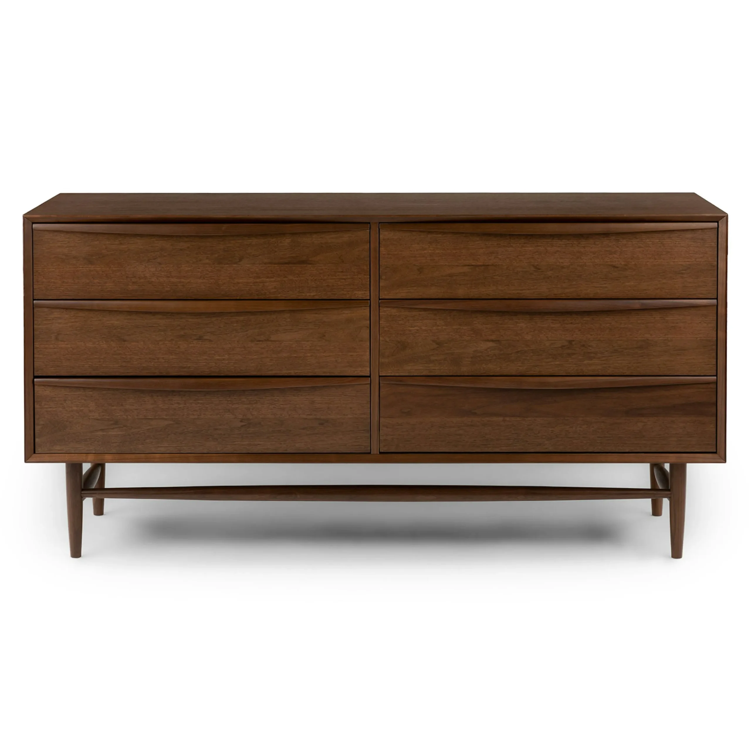 Lenia 6-Drawer Double Dresser - Walnut - Image 6