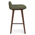 Sede Counter Stool - Walnut and Olio Green