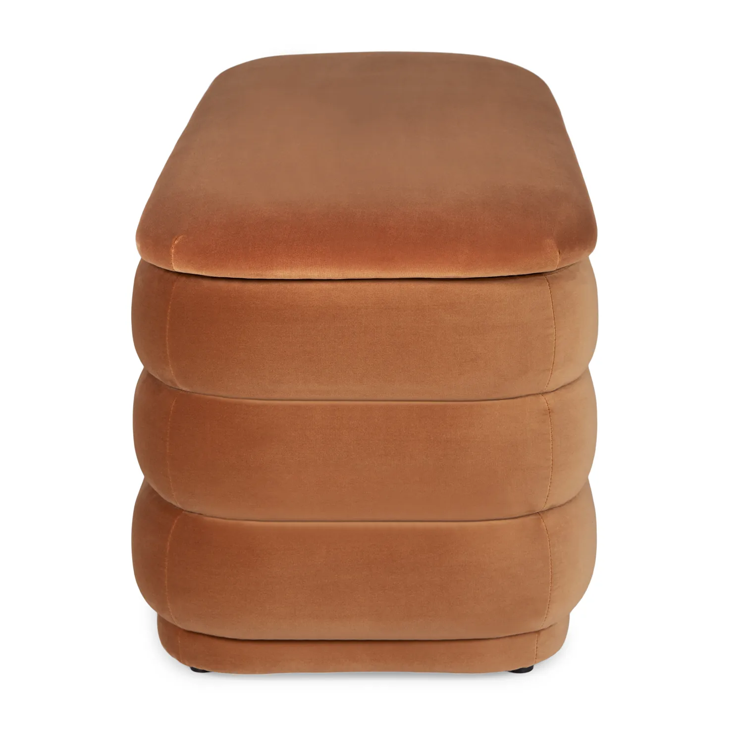Rolph 55.5_ Velvet Storage Bench - Plush Pacific Rust - Image 6