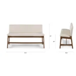 Nosh 51.5_ Bench - Walnut and Chalk Gray