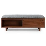 Nederin 55.5_ Bench - Walnut and Pebble Gray