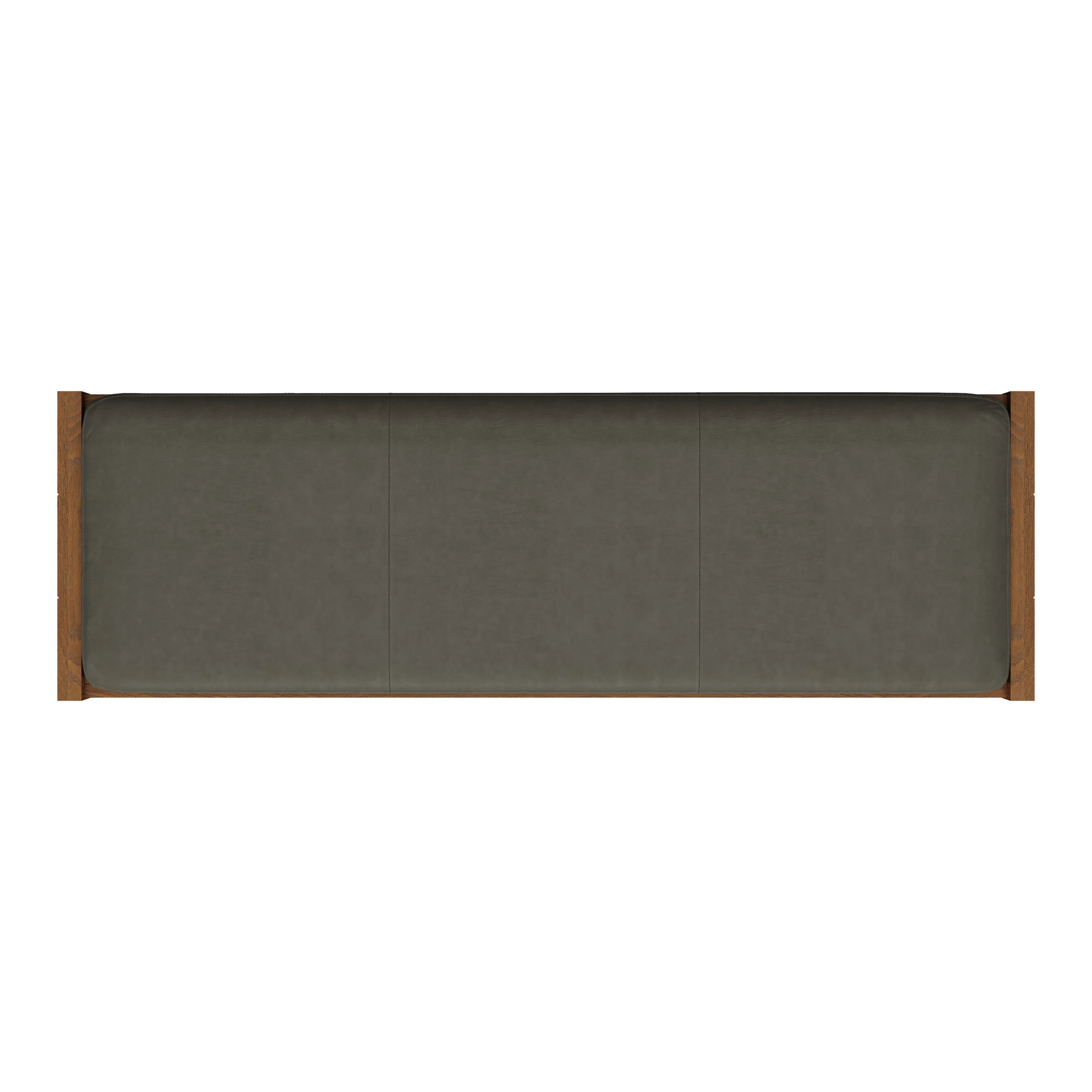 Cassie 56_ Leather Bench - Smoked Oak and Charme Green - Image 6
