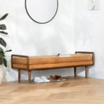 Ansa 54_ Leather Bench - Charme Tan
