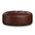 Timpani 41_ Leather Ottoman - Indiana Brown